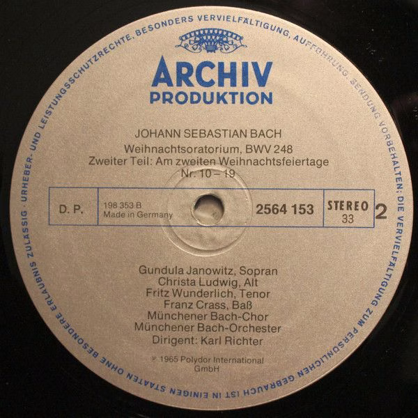 Archiv Produktion 2722 024 - Johann Sebastian Bach, Gundula Jano - Image 4