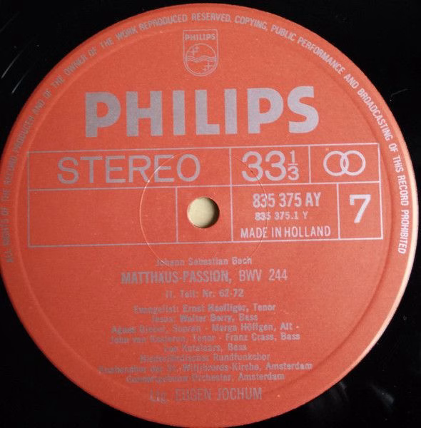 Philips 6747 371 - Johann Sebastian Bach, Ernst Haefliger, Walte - Image 12
