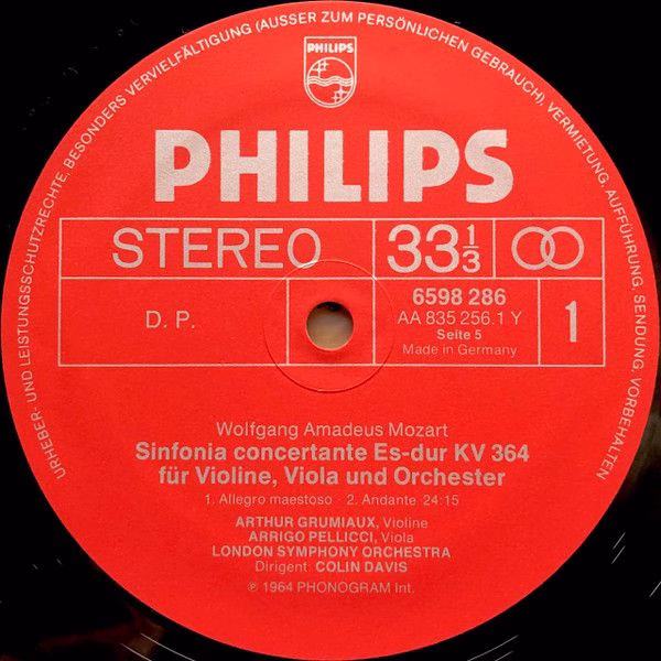 Philips 6747 308 - Wolfgang Amadeus Mozart, Arthur Grumiaux, Arr - Image 7