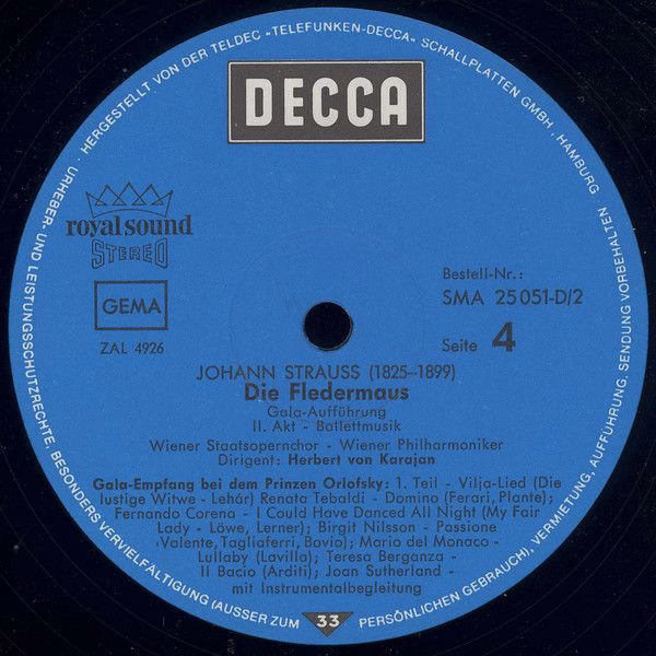 DECCA SMA 25 051-D/1-3 - Johann Strauss Jr., Hilde Güden, Waldem - Image 7