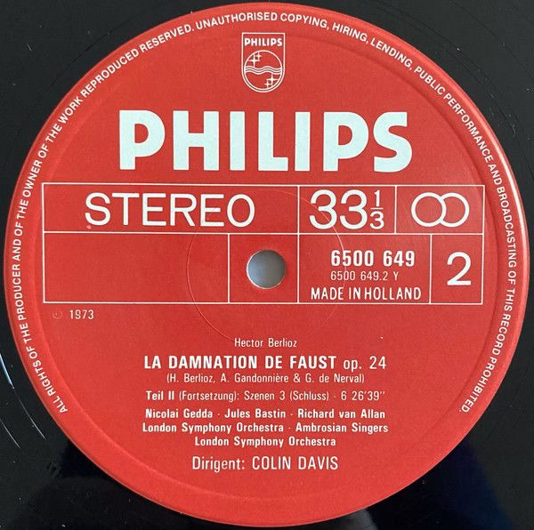 Philips 6703 042 - Hector Berlioz, Josephine Veasey, Nicolai Ged - Image 4