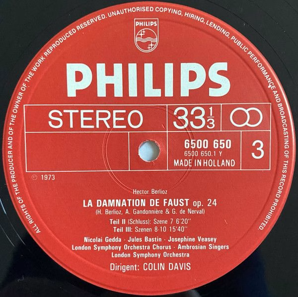 Philips 6703 042 - Hector Berlioz, Josephine Veasey, Nicolai Ged - Image 5