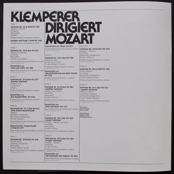 His Master's Voice 1C 153-01842/47 Y - Wolfgang Amadeus Mozart, - Image 2