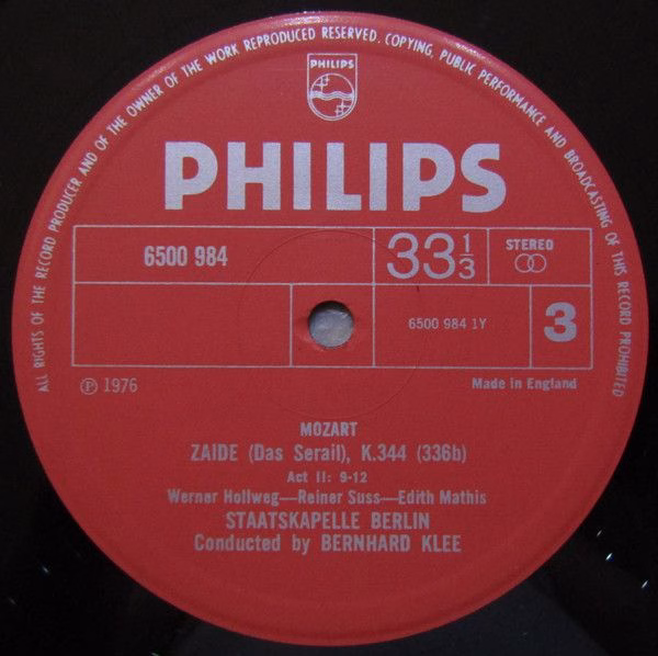 Philips 6700 097 - Wolfgang Amadeus Mozart, Edith Mathis, Peter - Image 4