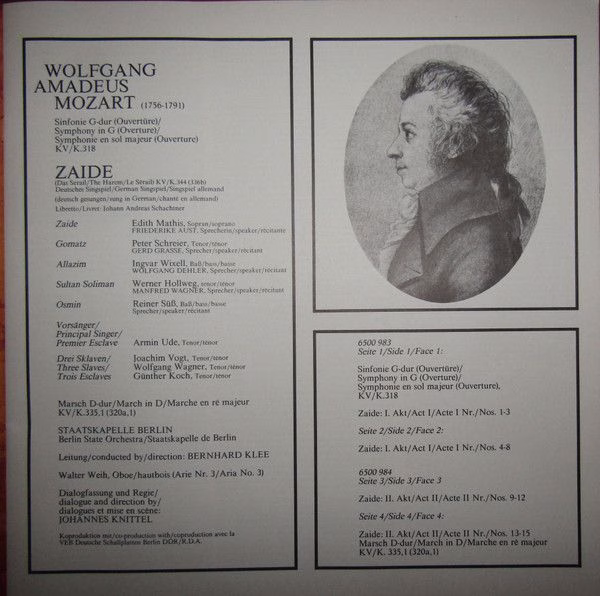 Philips 6700 097 - Wolfgang Amadeus Mozart, Edith Mathis, Peter - Image 7