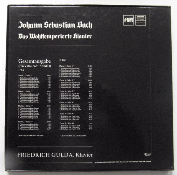 MPS 0188.042 - Johann Sebastian Bach, Friedrich Gulda - Das Wohl - Image 2