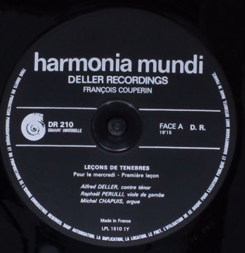 harmonia mundi France HMD 210 - François Couperin, Alfred Deller - Image 5