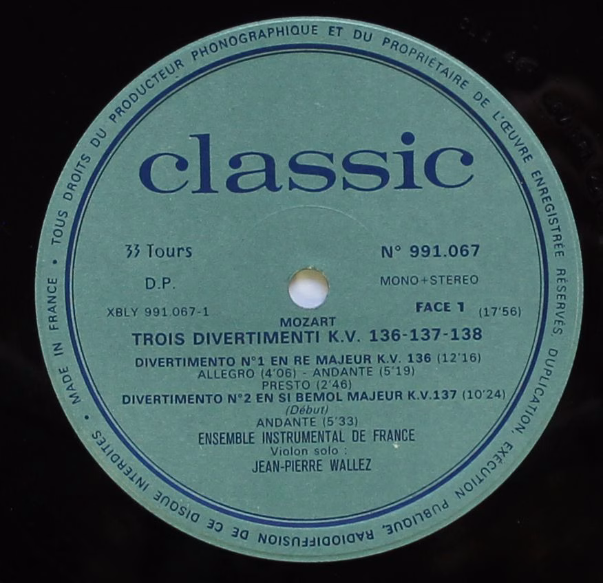 Classic (2) 991.067 - Ensemble Instrumental De France, Wolfgang - Image 3