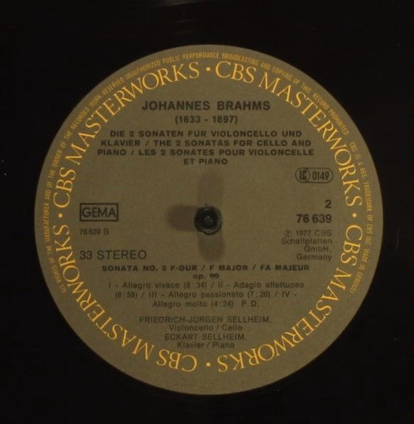 CBS 76 639 - Johannes Brahms, Friedrich-Jürgen Sellheim, Eckart - Image 6