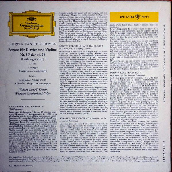 Deutsche Grammophon LPE 17 164 - Ludwig van Beethoven, Wolfgang - Image 2