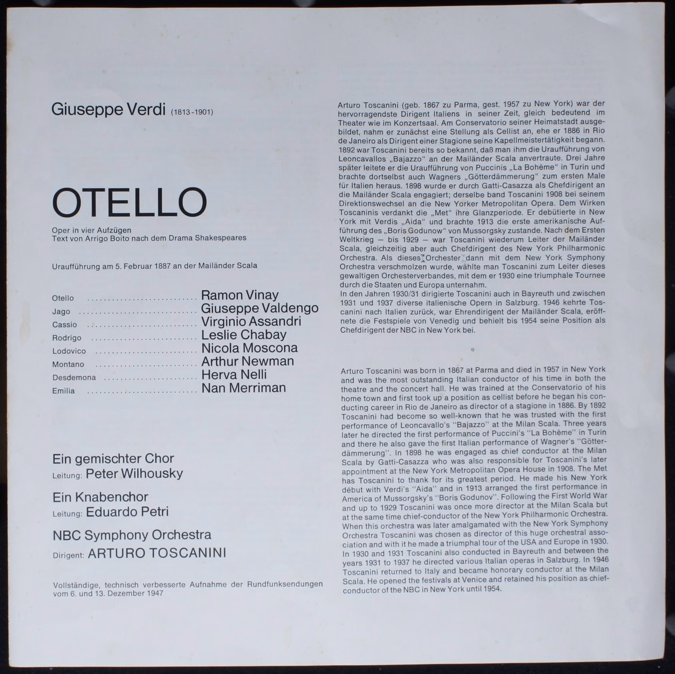 RCA AT 303 - Giuseppe Verdi, Herva Nelli, Giuseppe Valdengo, Ram - Image 3