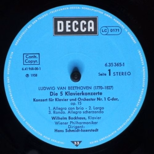 DECCA 6.35365 EK - Ludwig van Beethoven, Wiener Philharmoniker, - Image 4