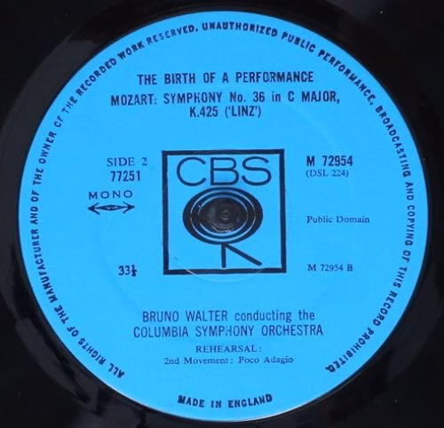 CBS 77251 - Wolfgang Amadeus Mozart, Bruno Walter, Columbia Symp - Image 3