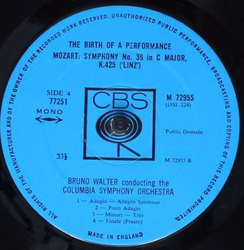 CBS 77251 - Wolfgang Amadeus Mozart, Bruno Walter, Columbia Symp - Image 5