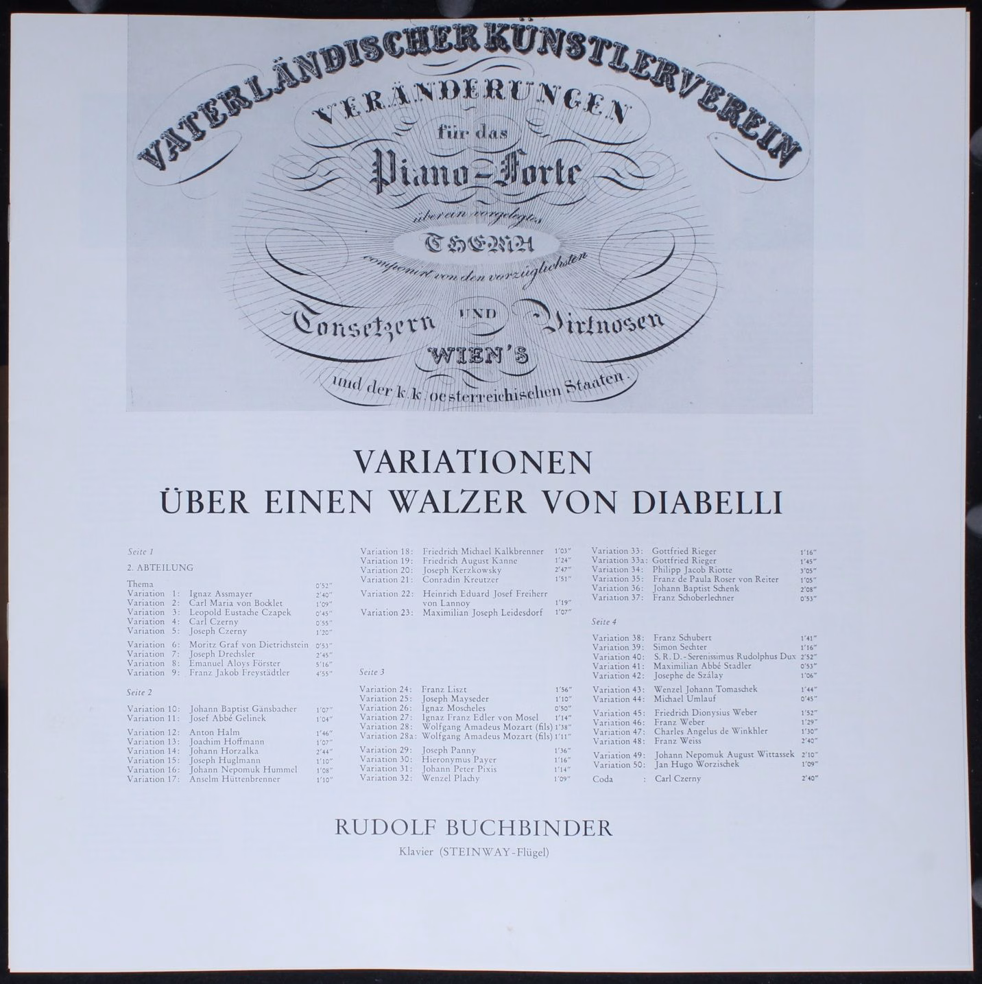 Telefunken 6.35434 DX - Anton Diabelli, Rudolf Buchbinder - Vari - Image 3