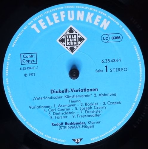 Telefunken 6.35434 DX - Anton Diabelli, Rudolf Buchbinder - Vari - Image 6