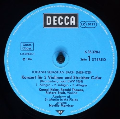 DECCA 6.35328 - Johann Sebastian Bach, The Academy Of St. Martin - Image 5