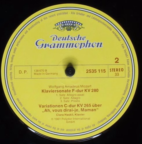 Deutsche Grammophon 2535 115 - Clara Haskil, Wolfgang Amadeus Mo - Image 4