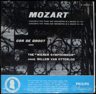 Philips A 00290 L - Wolfgang Amadeus Mozart, Cor de Groot, Wiene