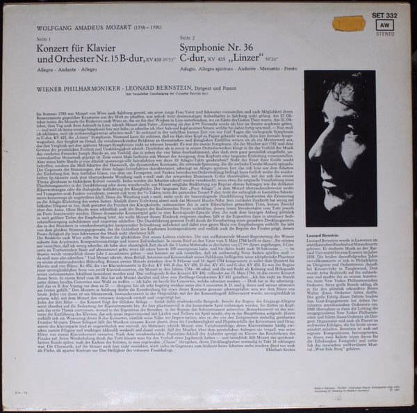 DECCA SET 332 - Wolfgang Amadeus Mozart, Leonard Bernstein, Wien - Image 2