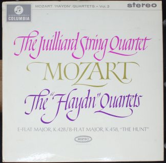 Columbia SAX 2472 - Wolfgang Amadeus Mozart, Juilliard String Qu