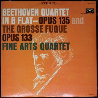 Concert-Disc CS-249 - Ludwig van Beethoven, The Fine Arts Quarte