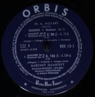 Orbis VBX 12 (1-6) - Wolfgang Amadeus Mozart, Barchet-Quartett -
