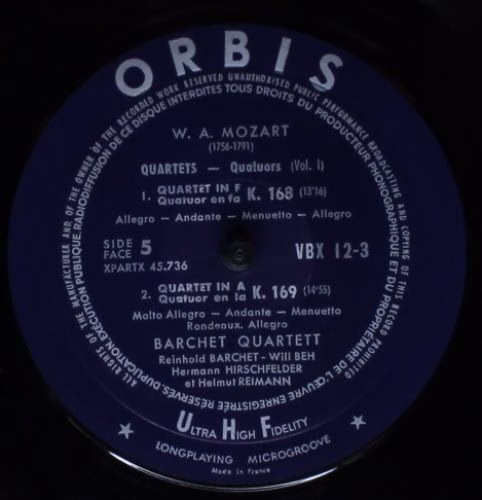 Orbis VBX 12 (1-6) - Wolfgang Amadeus Mozart, Barchet-Quartett - - Image 5