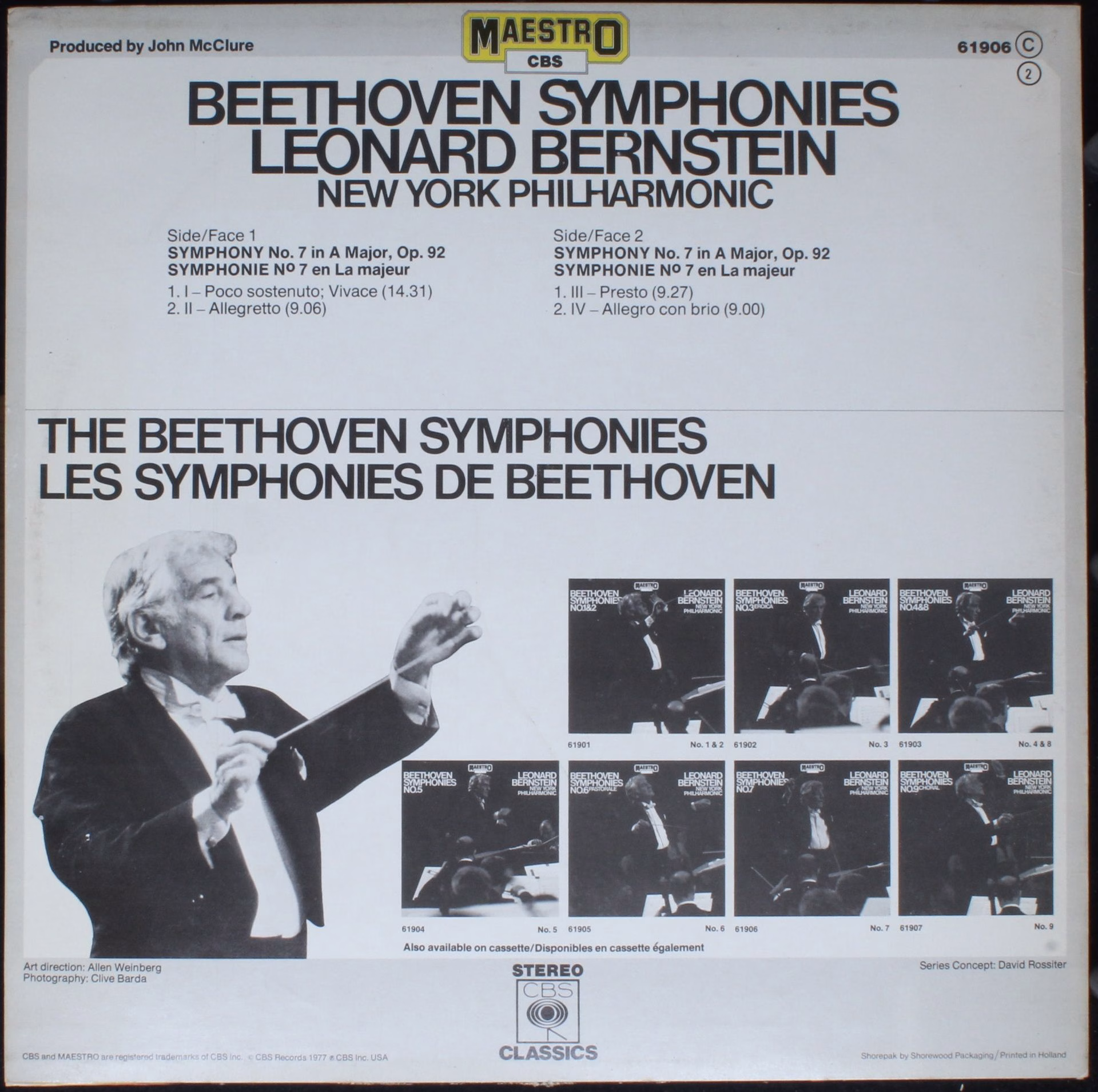 CBS 61906 - Ludwig van Beethoven, Leonard Bernstein, New York Ph - Image 2