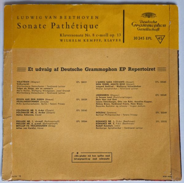 Deutsche Grammophon 30 245 EPL - Ludwig van Beethoven, Wilhelm K - Image 2