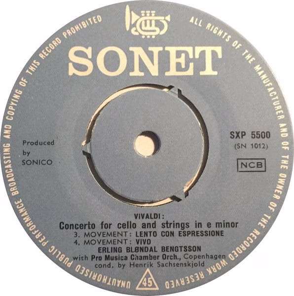 Sonet SXP 5500 - Erling Bløndal Bengtsson, Pro Musica Chamber Or - Image 4
