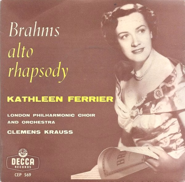 DECCA CEP 569 - Johannes Brahms, Kathleen Ferrier, London Philha