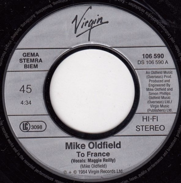 Virgin 106 590 - Mike Oldfield - To France - Image 3