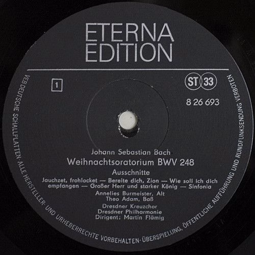 Eterna 8 26 693 - Johann Sebastian Bach, Arleen Auger, Annelies - Image 3